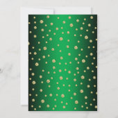 70. Geburtstagsparty - Gold Green Einladung (Rückseite)