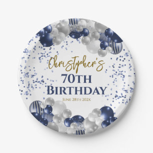 70. Geburtstagsparty Marineballons Pappteller