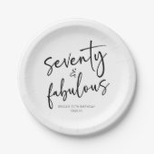 70. Geburtstagsparty Pappteller (Vorderseite)