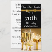 70. Geburtstagsparty Personalisierte Einladung (Vorne/Hinten)