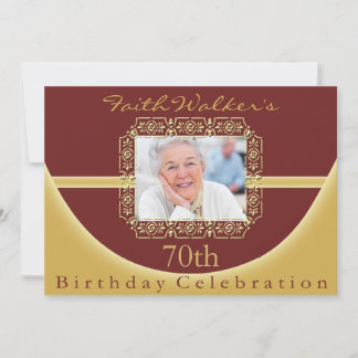 70. Geburtstagsparty Personalisierte Einladung