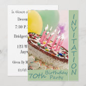 70. Geburtstagsparty Personalisierte Einladung (Vorne/Hinten)