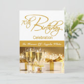 70. Geburtstagsparty Personalisierte Einladung (Stehend Vorderseite)