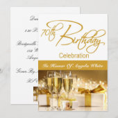 70. Geburtstagsparty Personalisierte Einladung (Vorne/Hinten)