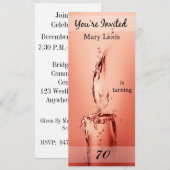 70. Geburtstagsparty Personalisierte Einladung (Vorne/Hinten)