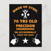 70. Geburtstagsparty Postkarte (Vorderseite)