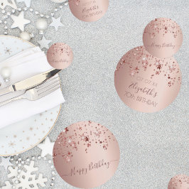 70. Geburtstagsparty Rose Gold rosa Sterne Glattle Konfetti