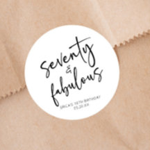 70. Geburtstagsparty