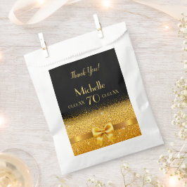 70. Geburtstagsparty schwarzen goldenen Bogen eleg Geschenktütchen