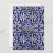 70. Geburtstagsparty - Silver Royal Blue Einladung (Rückseite)