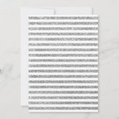 70. Geburtstagsparty - Silver White Einladung (Rückseite)