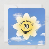 70. Geburtstagsparty Sommersonne Einladung (Vorderseite)