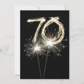 70. Geburtstagsparty Sparklers Einladung (Vorderseite)