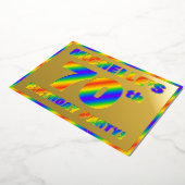 70. Geburtstagsparty — Spaß, Regenbogenspektrum "7 Folieneinladung (Gedreht)