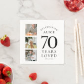 70. Geburtstagspartys Servietten mit Foto (Beispiel)