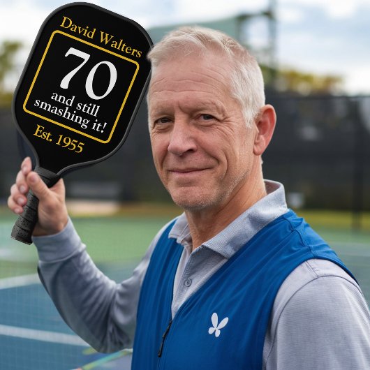 70. Geburtstagspickleballer 70 Jahre alt Pickleball Schläger