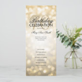 70. Geburtstagsprogramm "Lights Gold"-Menü Programm (Stehend Vorderseite)