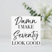 70. Geburtstagsstärke Karte (Stehend Vorderseite)