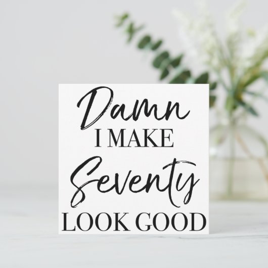 70. Geburtstagsstärke Karte (Stehend Vorderseite)