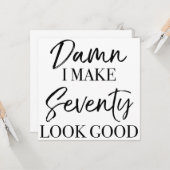 70. Geburtstagsstärke Karte (Vorderseite/Rückseite Beispiel)