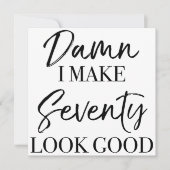 70. Geburtstagsstärke Karte (Vorderseite)