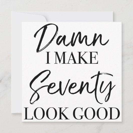 70. Geburtstagsstärke Karte (Vorderseite)