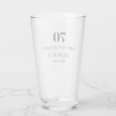 70. Geburtstagstorte benutzerdefinierter Name Glas (Rückseite)
