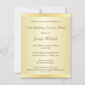 70. Geburtstagsüberraschung - Party Einladungen - (Rückseite)