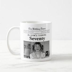 70. Geburtstagszeitung Kaffeetasse