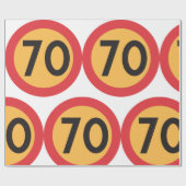 70 Geschwindigkeitsbegrenzungszeichen für den Stra Geschenkpapier (Flach)