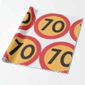 70 Geschwindigkeitsbegrenzungszeichen für den Stra Geschenkpapier (Ungerollt)