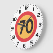 70 Geschwindigkeitsbegrenzungszeichen für den Stra Große Wanduhr (Winkel)
