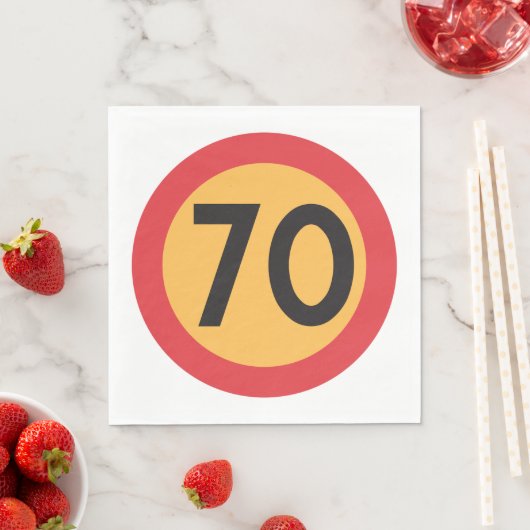 70 Geschwindigkeitsbegrenzungszeichen für den Stra Serviette (Beispiel)