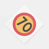 70 Geschwindigkeitsbegrenzungszeichen für den Stra Serviette (Ecke)