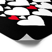 70 Gründe, aus denen wir euch schwarz rot Liebe ge Poster (Ecke)