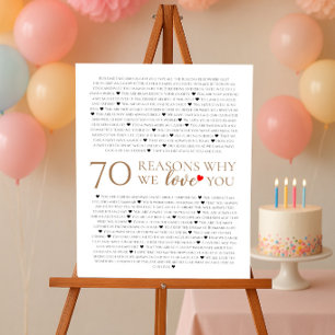 70 Gründe, warum wir dich zum 80. 60. Geburtstag 5 Poster