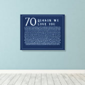 70 Gründe, warum wir Ihnen Leinwand Liebe (Insitu (Holzboden))