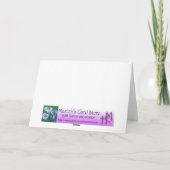 70. Happy Birthday Card - Rosa Tulpen Karte (Rückseite)