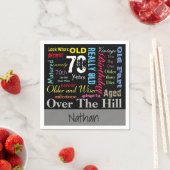 70. Happy BIrthday in a Graffiti Style Serviette (Beispiel)