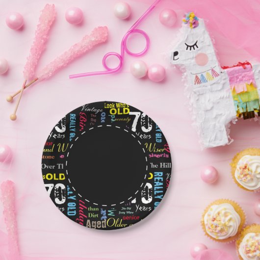 70. Happy BIrthday in Graffiti Style Pappteller (Party)