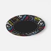 70. Happy BIrthday in Graffiti Style Pappteller (Schrägansicht)