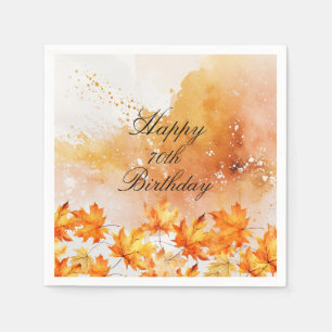 70 Herbst Geburtstag Serviette