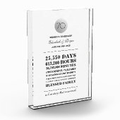 70. Hochzeit Geburtstag Custom Gift Plaque Fotoblock (Links)