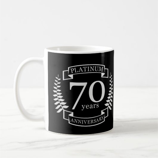 70. Hochzeit JAHRESPLATINUM Kaffeetasse (Links)
