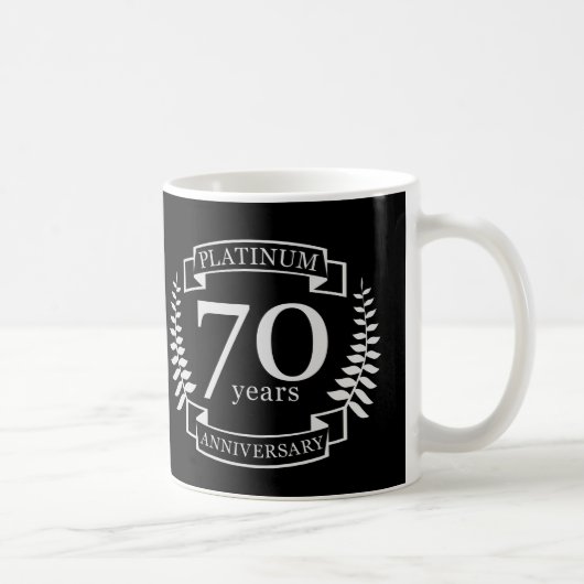70. Hochzeit JAHRESPLATINUM Kaffeetasse (Rechts)