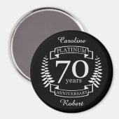 70. Hochzeit JAHRESPLATINUM Magnet (Vorderseite/Rückseite)