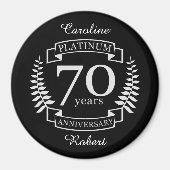70. Hochzeit JAHRESPLATINUM Magnet (Vorne)