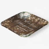 70. Hochzeit Jahrestag Rustikale String Lights Pappteller (Gewinkelt)