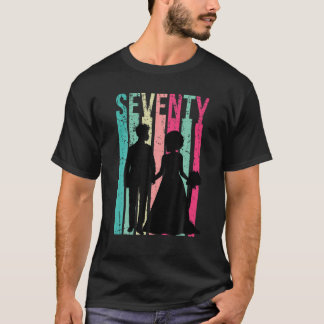 70. Hochzeitsjubiläum Schwarzer Afrikanischer Amer T-Shirt