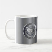70. Hochzeitstag 2Herz Medallion Kaffeetasse (Links)